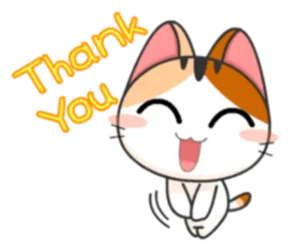 😆 Thank You 고양이, 감사합니다, 귀여운, 스티커, 애니메이션 telegram sticker