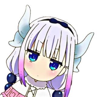 🐉 Kanna Miss Kobayashi's Dragon Maid Anime, Kanna, Dragón, Lindo, Dibujos animados, Miss Kobayashi's Dragon Maid telegram sticker