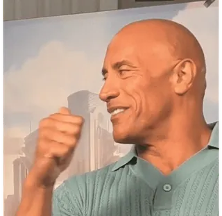 👍 Dwayne Johnson acteur, homme, célébrité, dwayne johnson, the rock whatsapp sticker