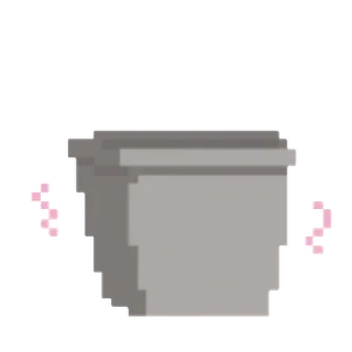 🪴 bucket, trash, pixel, pixel art, garbage, container telegram sticker