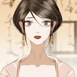 ⚫ Frau, Porträt, Make-up, Mode, Schmuck, Kunst, Illustration telegram sticker