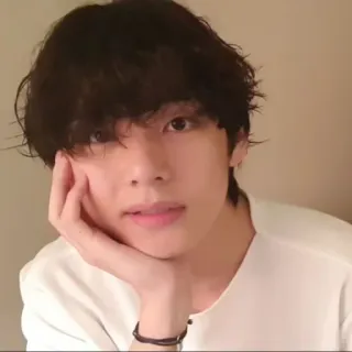 🧸 V V, BTS, K-pop, Idole, Chanteur, Célébrité, Beau telegram sticker