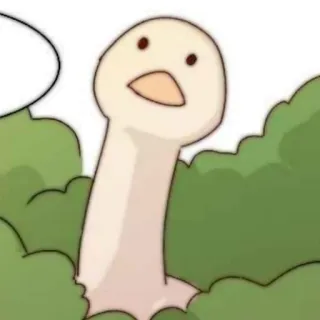 🦢 personnage, dessin animé, mignon, drôle whatsapp sticker