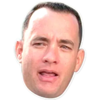 😲 Tom Hanks actor, celebrity, face, portrait telegram sticker