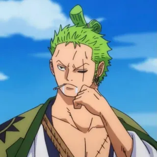 🤤 Zoro One Piece Anime, Manga, Pirata, Spadaccino telegram sticker