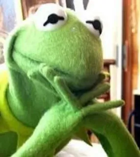🌟 Kermit Kermit der Frosch, Muppets, Denken, Meme, Frosch whatsapp sticker