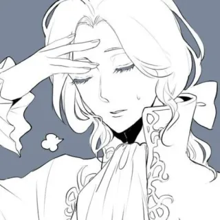 📷 character, manga, anime, illustration, sketch telegram sticker