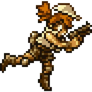 😳 Pixel art, Videogioco, Personaggio, Correndo, Retro, Pixelato telegram sticker