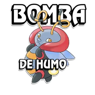 💭 BOMBA DE HUMO Cartoon, Bombe, Rauch, Pokémon, Insekt whatsapp sticker