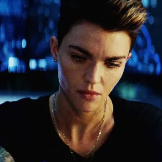 😒 Ruby Rose человек, актриса, знаменитость, портрет, Руби Роуз whatsapp sticker