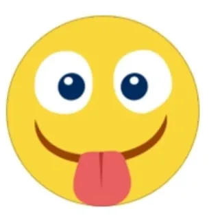 😜 Emoji, Faccia, Lingua, Sorriso, Espressione, Divertente telegram sticker
