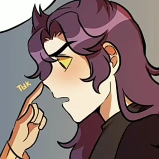 ♠️ тык anime, dibujos animados, dedo, nariz, empujar telegram sticker