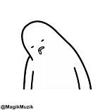 🔝 Nhân vật, Trắng, Giọt, Buồn ngủ, Hoạt hình telegram sticker