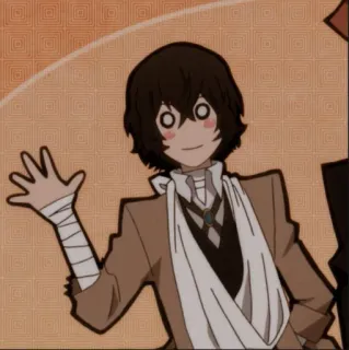 🥂 Osamu Dazai Bungo Stray Dogs Anime, Manga, Bungo Stray Dogs, Osamu Dazai, Dazai, Charakter, Bandagen whatsapp sticker
