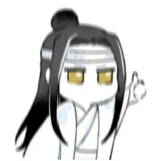 👍 anime, character, middle finger, rude gesture, cartoon whatsapp sticker
