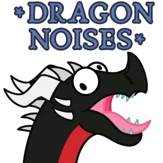 🐲 DRAGON NOISES naga, kartun, binatang, suara, fantasi, lucu telegram sticker