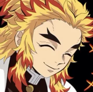 🔥 Kyojuro Rengoku Demon Slayer anime, character, smile, fire, demon slayer, rengoku, kyojuro whatsapp sticker