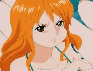 😡 Nami One Piece Аниме, Манга, Нами, Ван Пис, Мультфильм telegram sticker