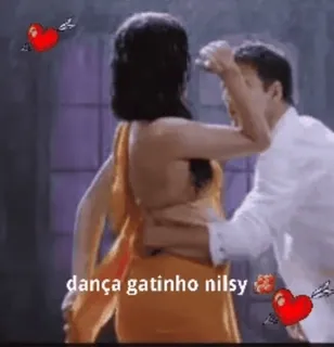 🎈 dança gatinho nilsy tanzen, romanze, paar, frau, mann whatsapp sticker