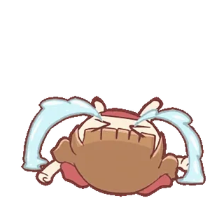 🍞 плачущий, расстроенный, грустный, слезы, мультфильм, персонаж telegram sticker