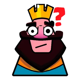 ❓ dessin animé, roi, question, royauté, couronne whatsapp sticker