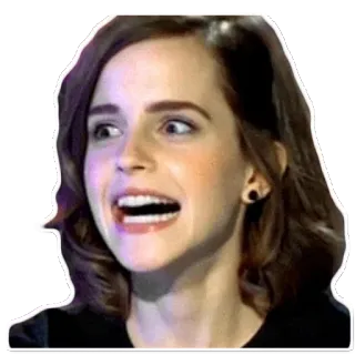 😬 Emma Watson famoso/a, actriz, mujer, cara, retrato whatsapp sticker