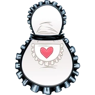 ✨ apron, heart, clothing, kitchenware telegram sticker