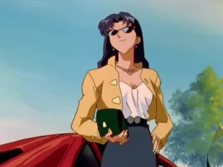 😎 Misato Katsuragi Neon Genesis Evangelion Аниме, Персонаж, Мисато, Солнцезащитные очки, Сериал whatsapp sticker