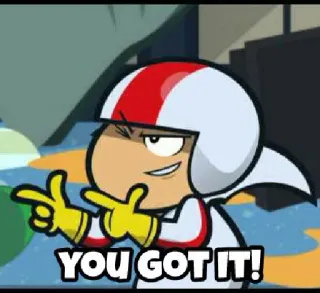 ✌ Kick Buttowski Kick Buttowski: Suburban Daredevil YOU GOT IT! мультфильм, сорвиголова, восторг, решимость telegram sticker