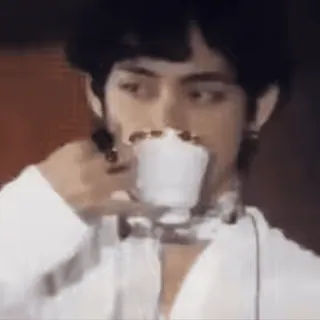☕️ V kpop, taehyung, tè, idol, cantante telegram sticker