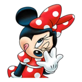 😉 Minnie Mouse cartoon, Minnie Mouse, Disney, character, cute whatsapp sticker
