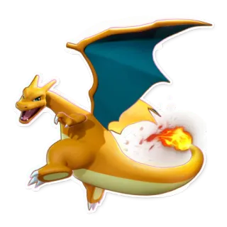 ⚪️ Charizard pokemon, dracaufeu, feu, dragon, monstre, créature telegram sticker