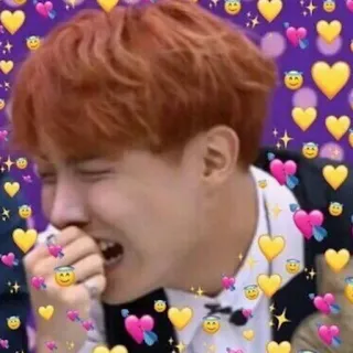 😫 J-Hope J-Hope, BTS, kpop, hearts, cute, idol telegram sticker