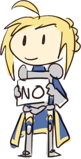 🙅‍♀️ NO Anime, No, Rifiutare, Rifiuto, Negazione, Non consentito telegram sticker