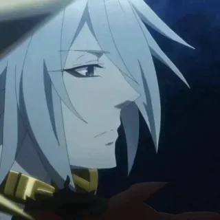 ☀️ anime, white hair, character, male, profile, anime style telegram sticker