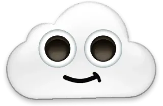 🤩 nube, emoji, clima, dibujo animado whatsapp sticker