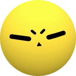 😑 Émoji, En colère, Jaune, Visage, Expression whatsapp sticker