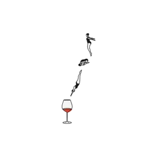 🍷 copa de vino, buceo, natación, agua, alcohol, bebida, silueta telegram sticker