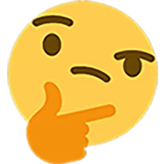 🤔 thinking, emoji, question, pondering, meme telegram sticker