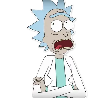 😒 Rick Sanchez Rick and Morty Rick and Morty, Kartun, Animasi dewasa, Rick Sanchez, Ilmuwan telegram sticker