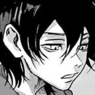 ⛓ Anime, Manga, Schwarzweiß, Charakter, Porträt, Zeichnung telegram sticker