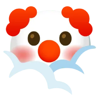 💨 clown, emoji, cute, funny, face telegram sticker