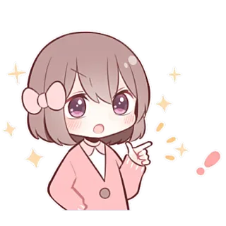 🤔 anime, sticker, cute, cartoon, girl, illustration telegram sticker