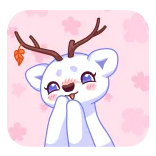 ☺️ mono, dibujos animados, animal, ciervo, kawaii telegram sticker
