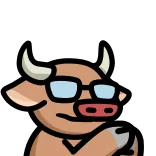 😎 vaca, gafas, dibujos animados, animal, pegatina telegram sticker