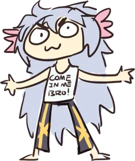 😼 COME IN ME BRO! umorismo, offensivo, slang, cartoni animati, illustrazione telegram sticker