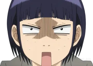 😨 Kyoka Jiro My Hero Academia Anime, My Hero Academia, Kyoka Jiro, geschockt, verlegen whatsapp sticker