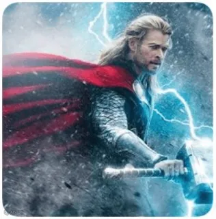⚡️ Thor ソー, スーパーヒーロー, マーベル, 雷, ハンマー, アクション, スーパーパワー, 映画 telegram sticker