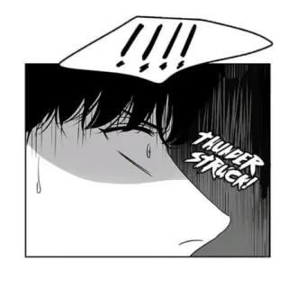 ‼️ THUNDER
STRUCK! ตกตะลึง, ตกใจ, ประหลาดใจ, อารมณ์, มังงะ, การ์ตูน whatsapp sticker