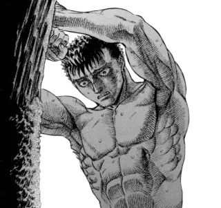 😳 Guts Berserk Manga, Anime, Cơ bắp, Kiếm, Đấu tranh, Fantasy telegram sticker